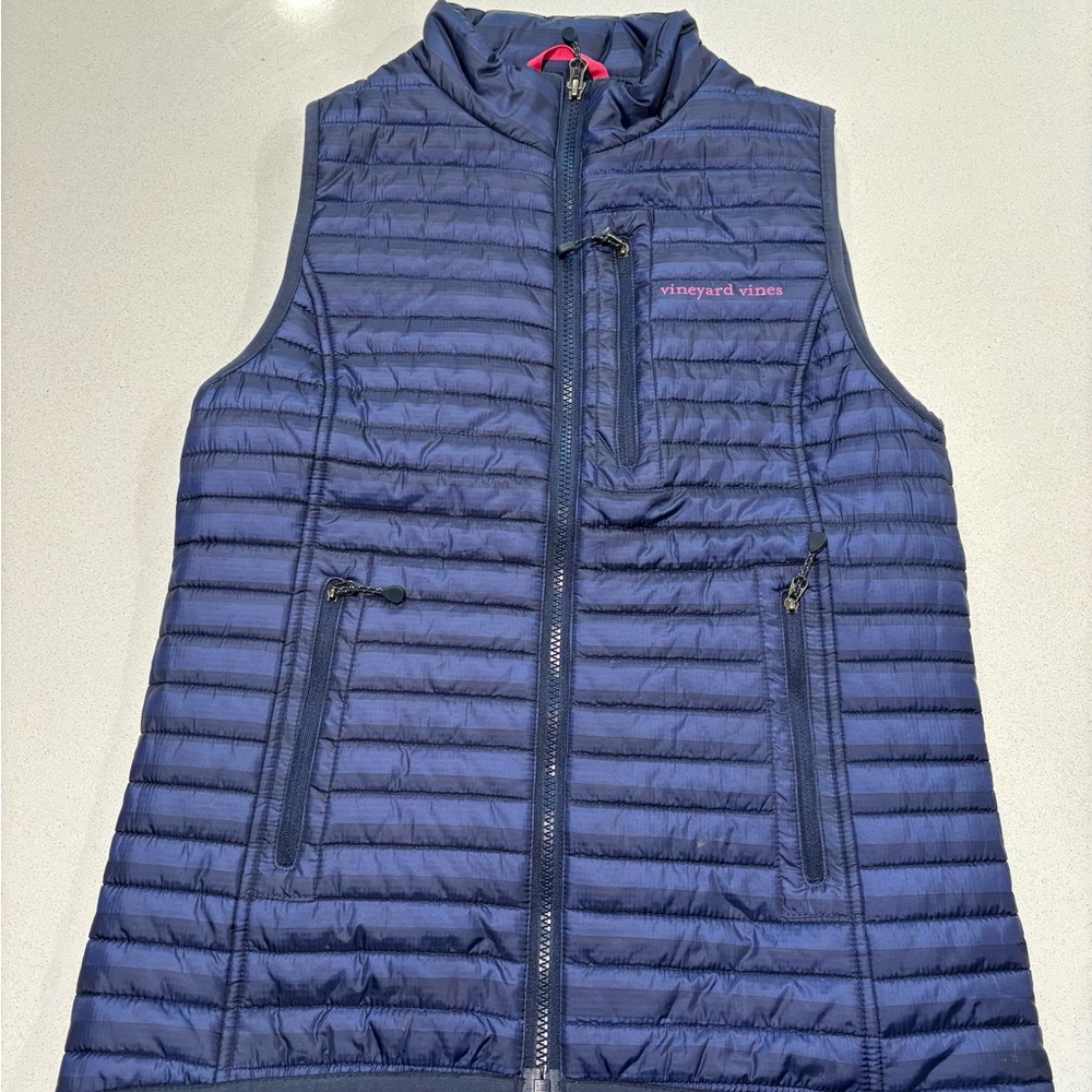 Vineyard Vines Women's Blue Puffer Vest